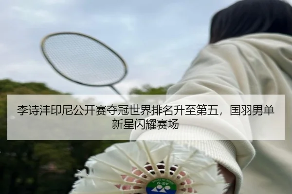 李诗沣印尼公开赛夺冠世界排名升至第五，国羽男单新星闪耀赛场
